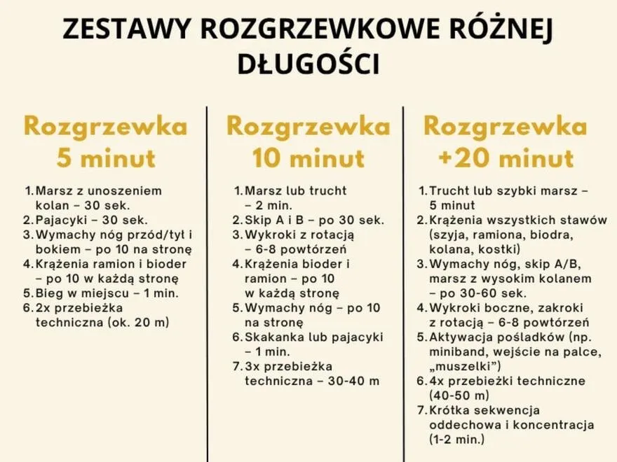 Ćwiczenia do rozgrzewki